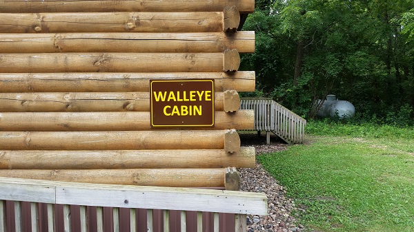 Walleye sign Cabin 3