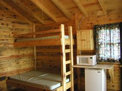 Inside Willow and Lakeview Cabins