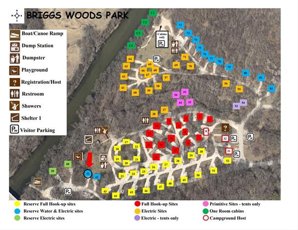 Campsite- Briggs Woods 41 - water/electric -No Image