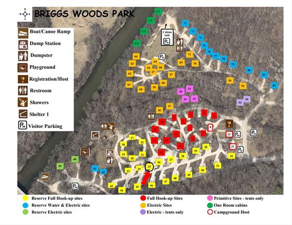Campsite- Briggs Woods 25 - full hookup -No Image