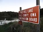 Mile Hill Lake Sunset Sign