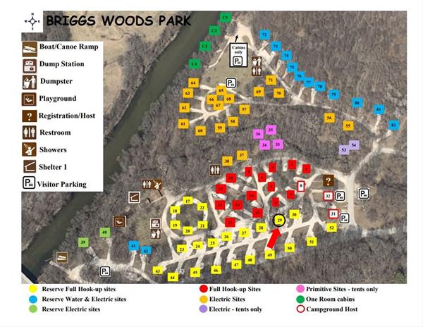 Campsite- Briggs Woods 29 - full hookup -No Image