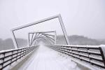Snowy day on the bridge