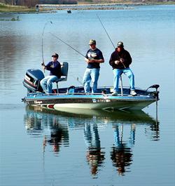 Bass fishing at Kent Park Lake, Johnson County, IA