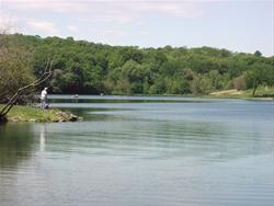 Fishing at Otter Creek Lake, Tama County
