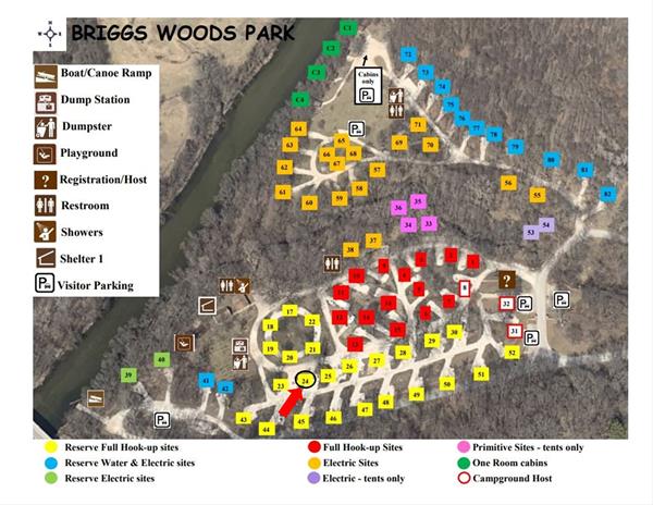 Campsite- Briggs Woods 24 - full hookup -No Image