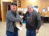 Steve Nelson (left) receiving a service award from Dave Skou (right) for his 23 yrs of service as a 
