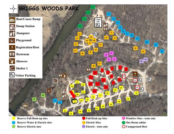 Campsite- Briggs Woods 23 - full hookup -No Image