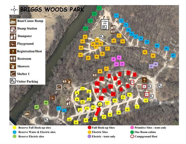 Campsite- Briggs Woods 26 - full hookup -No Image