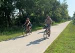 Paved Heart of Iowa Nature Trail bikers