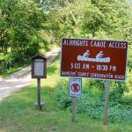 Albright Canoe Access Sign