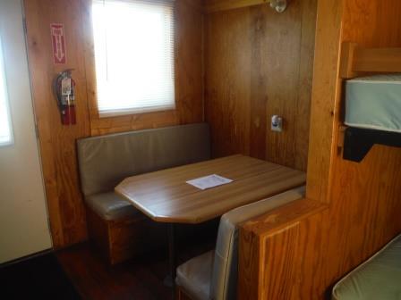 Inside of rustic cabin
